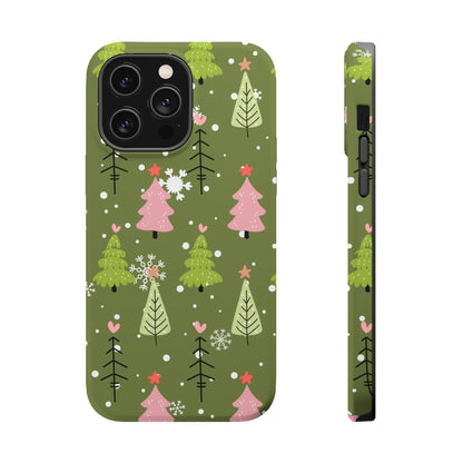 Whimsical Christmas Tree Pattern – MagSafe Phone Series Case