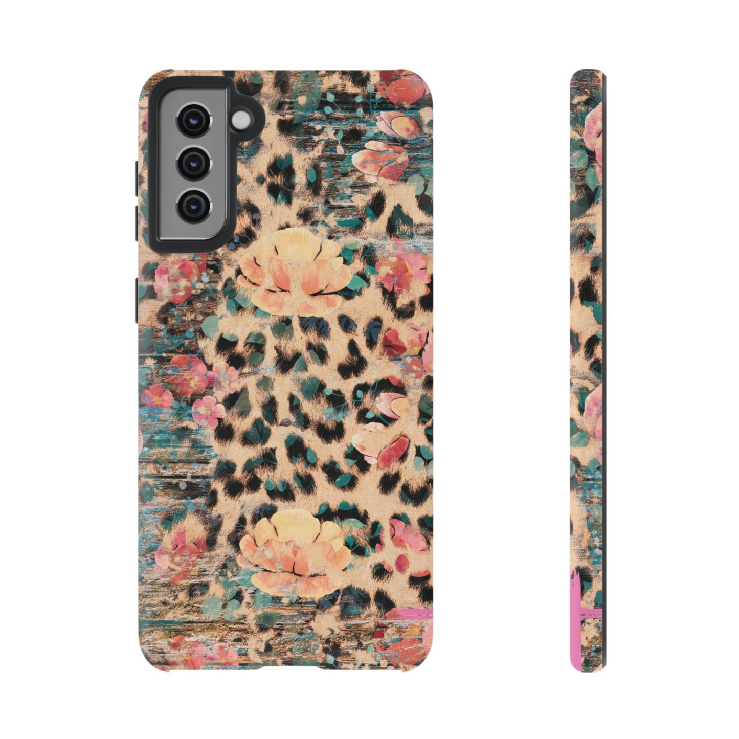 Rustic Floral Leopard - Samsung Galaxy Series Case