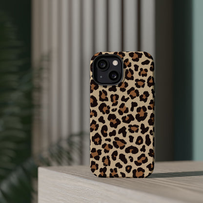 Wild Leopard Print Tough MagSafe iPhone Case – Bold Animal Pattern Design with Dual-Layer Protection