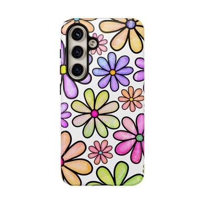 Pastel Daisy Dream Samsung Galaxy Case – Slim Profile, Glossy Finish