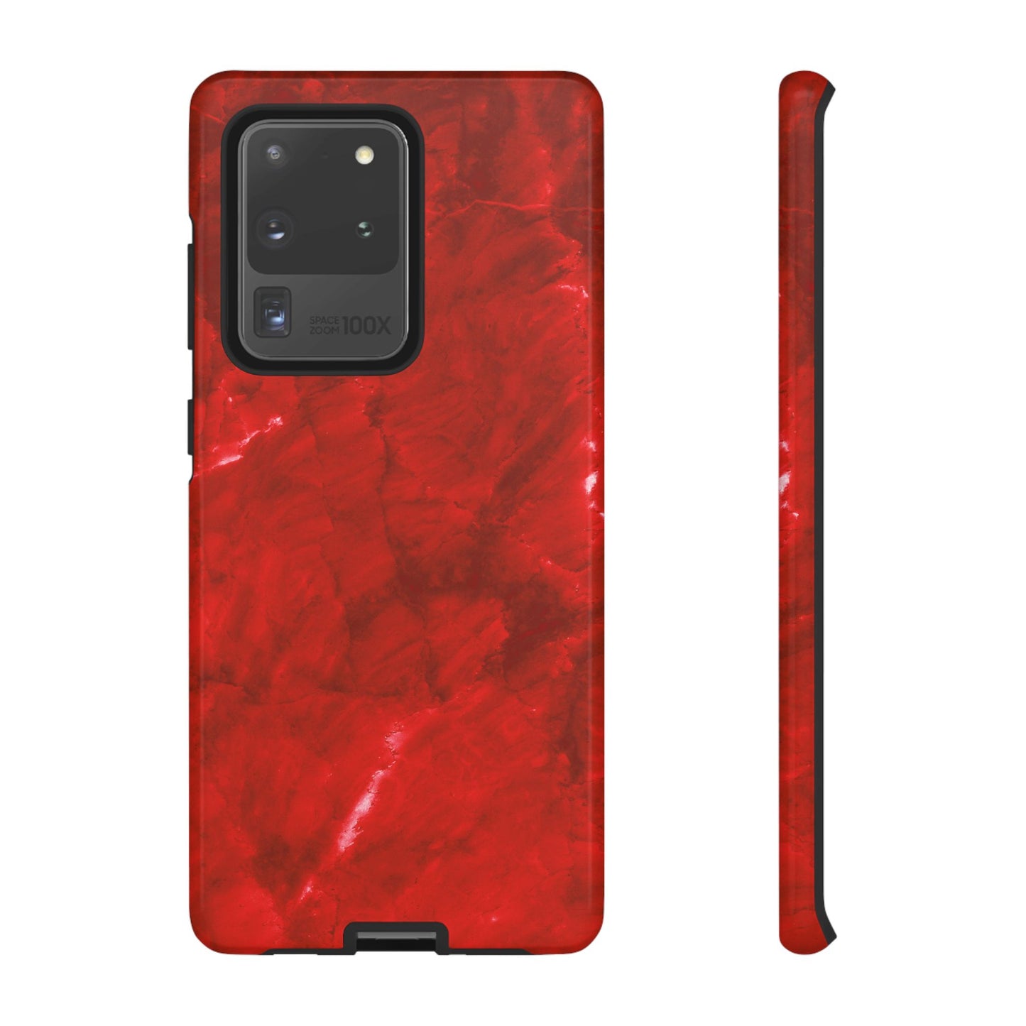 Bold Red Marble Samsung Galaxy Case – Luxe Modern Design with Vibrant Finish