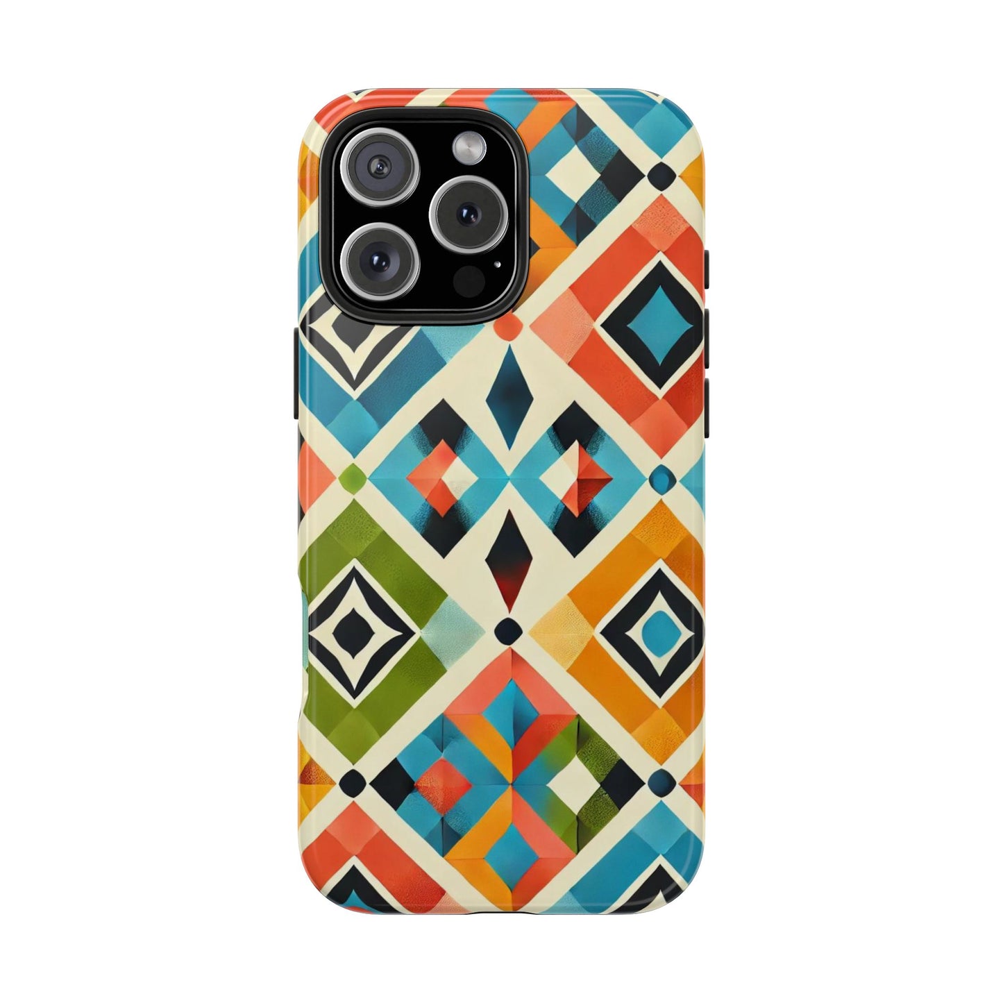 Harlequin Geometric iPhone Case - Vibrant Abstract Protective Cover