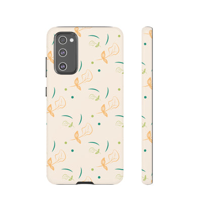 Soft Pastel Abstract Floral Tough Samsung Galaxy Case – Playful Minimalist Design with Dual-Layer Protection