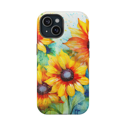 Watercolor Sunflower Splash - MagSafe iPhone Series Case