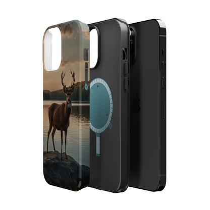 Majestic Stag at Sunset – MagSafe iPhone Case