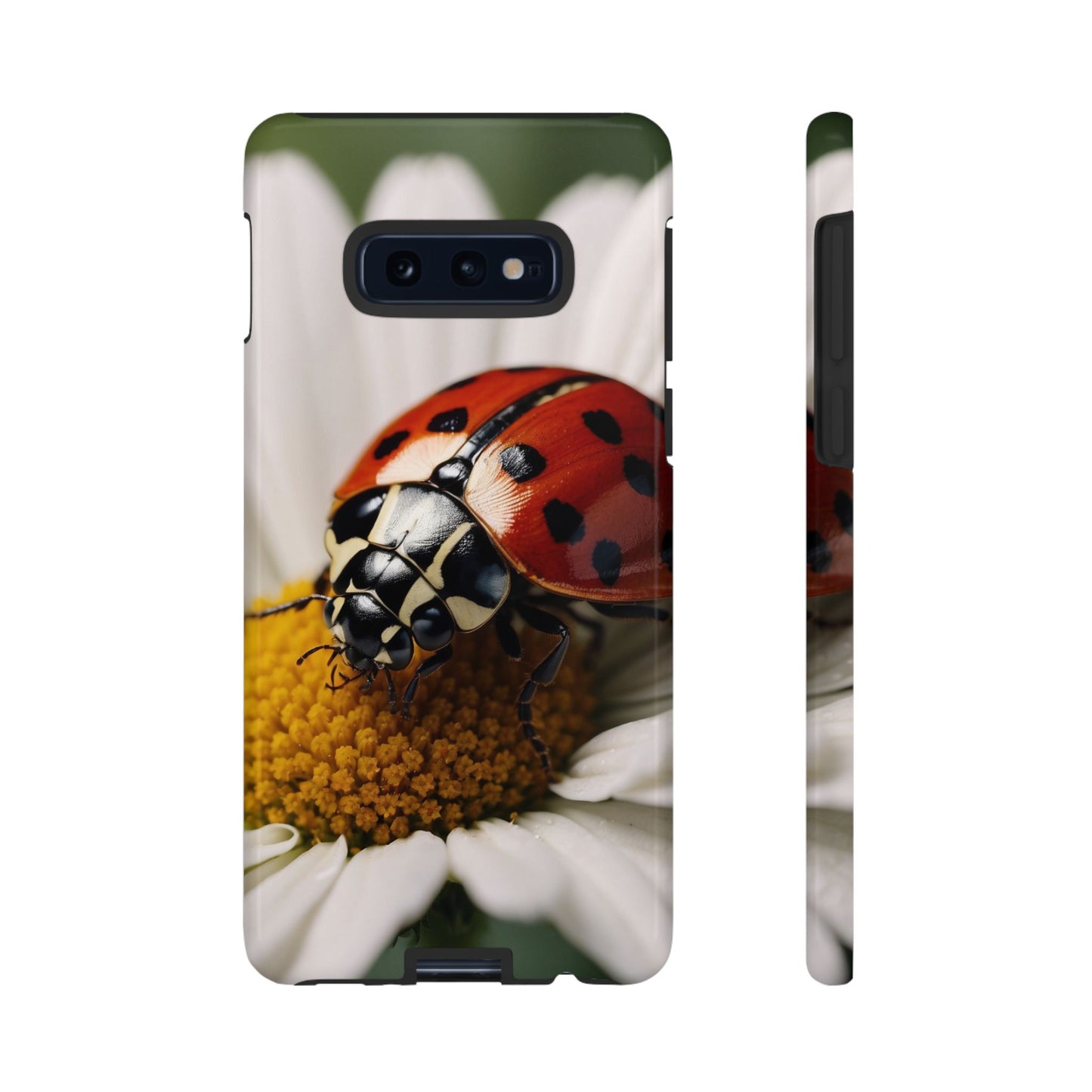 Samsung Galaxy Case: Ladybug on White Daisy