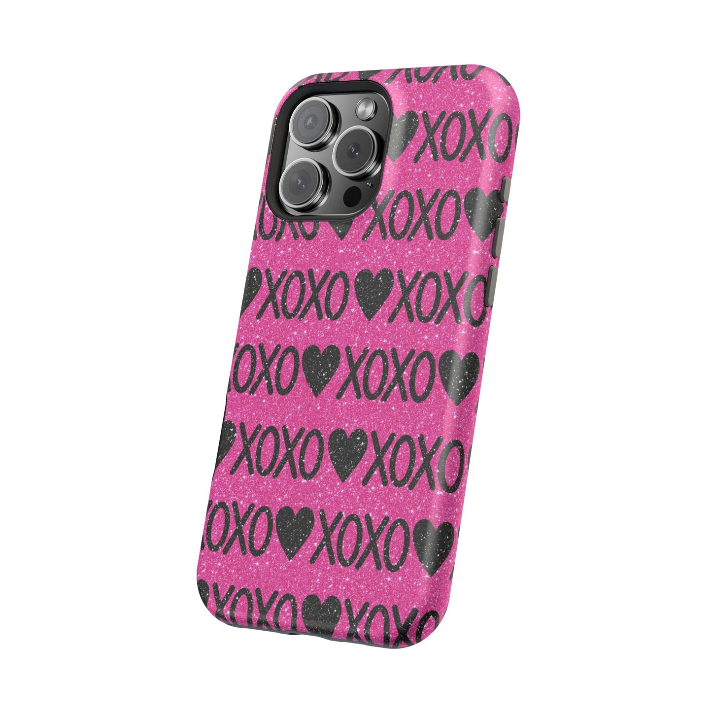 XOXO Glitter Hearts MagSafe Case