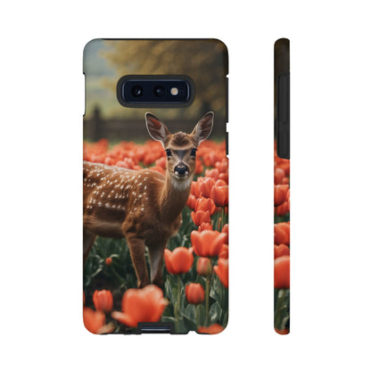 Fawn Among Tulips Samsung Galaxy Case