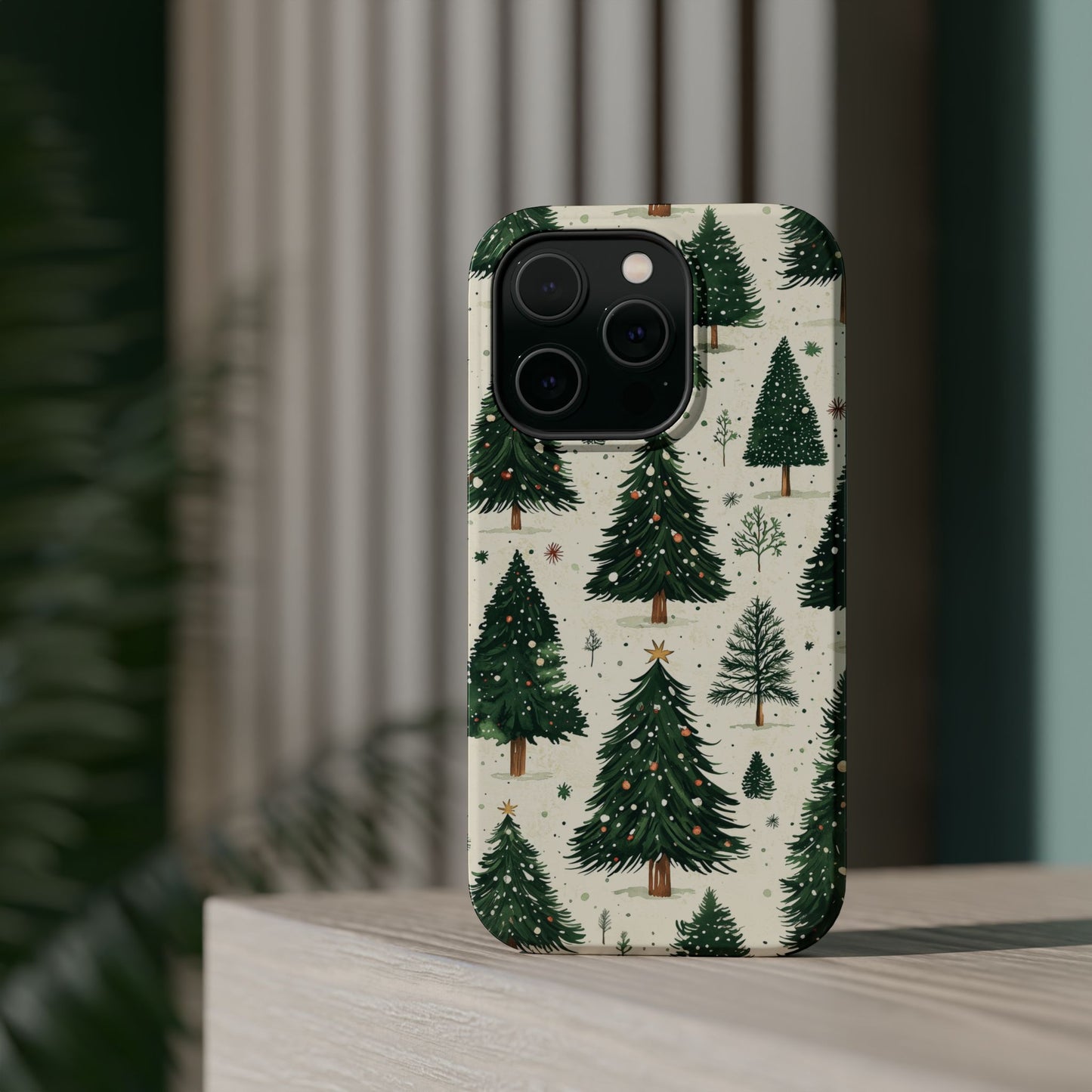 Festive Christmas Tree Forest Pattern – MagSafe iPhone Series Case