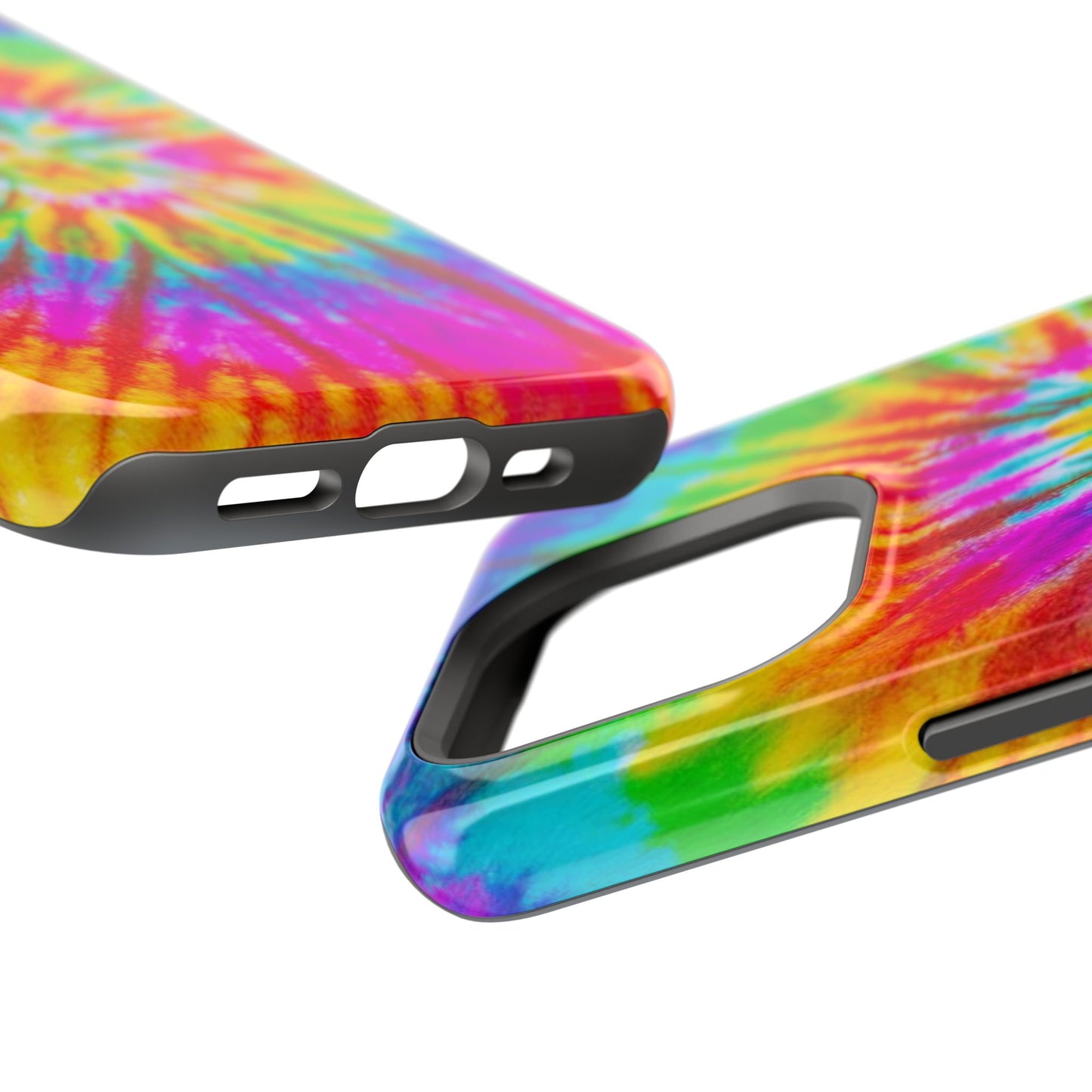 Rainbow Spiral Tie-Dye MagSafe Case – Vibrant Colors & Functionality