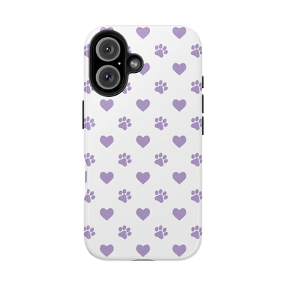 Paw Prints & Hearts – Cute and Durable iPhone Case for Animal Lovers