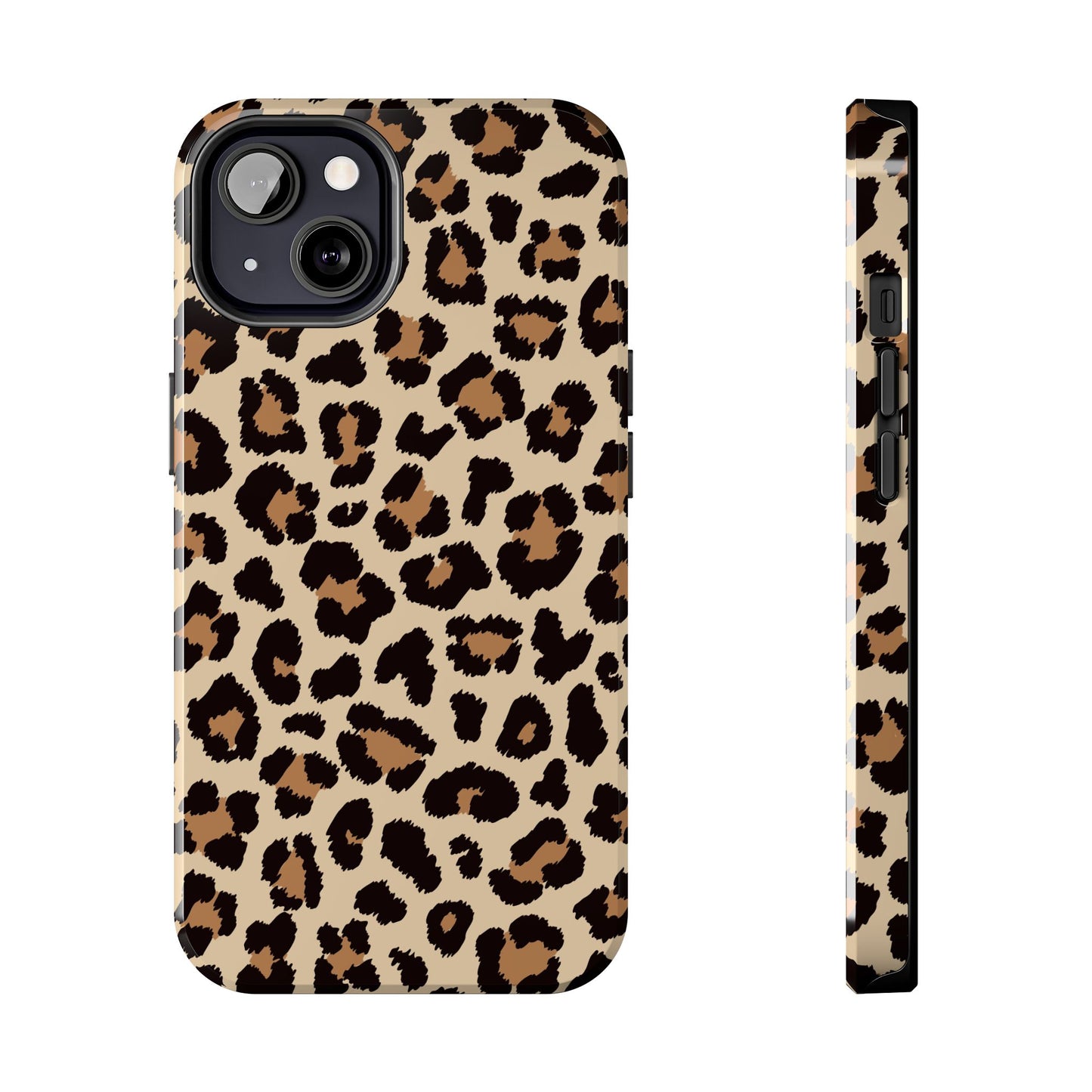 Wild Leopard Print Tough iPhone Case – Bold Animal Pattern Design with Dual-Layer Protection