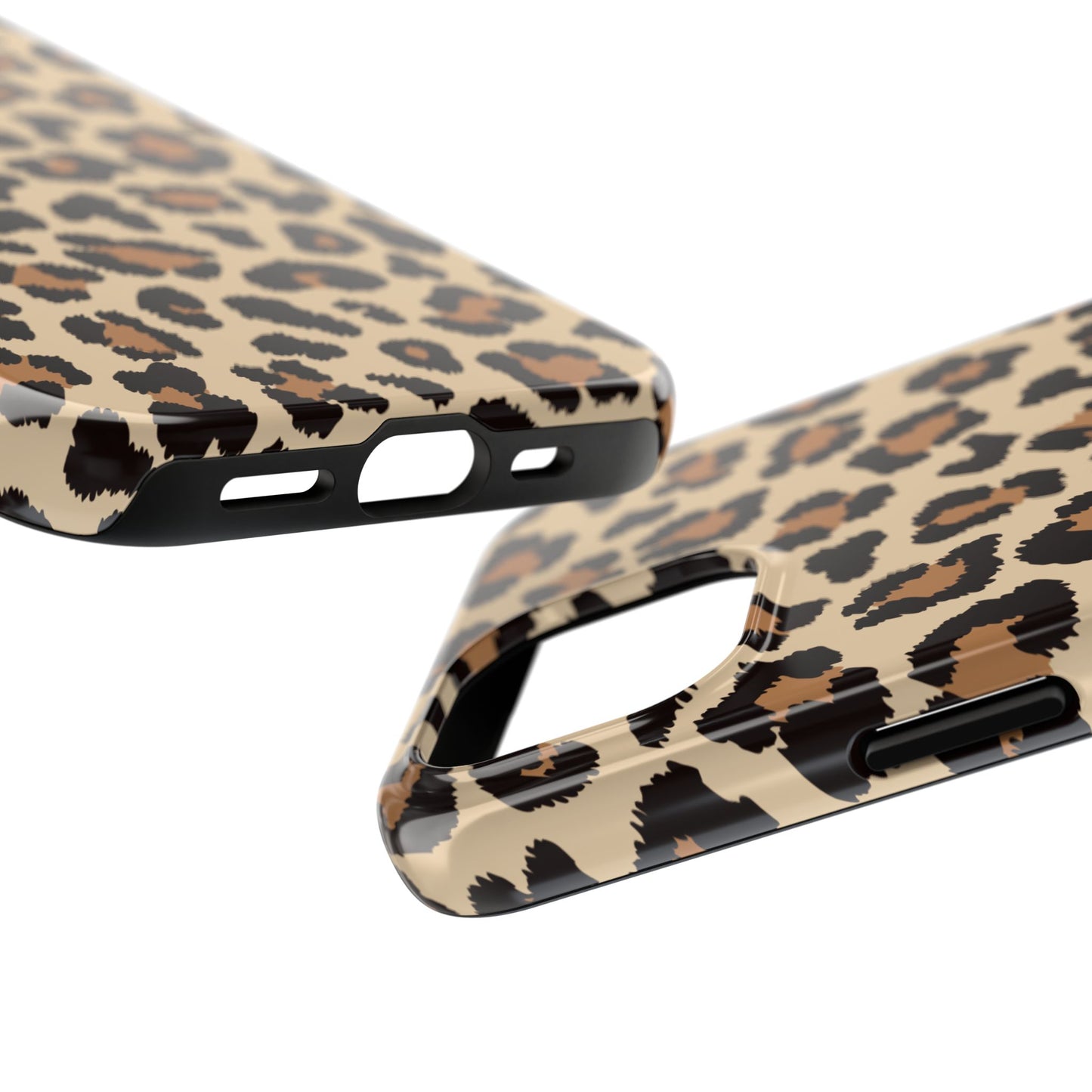 Wild Leopard Print Tough iPhone Case – Bold Animal Pattern Design with Dual-Layer Protection