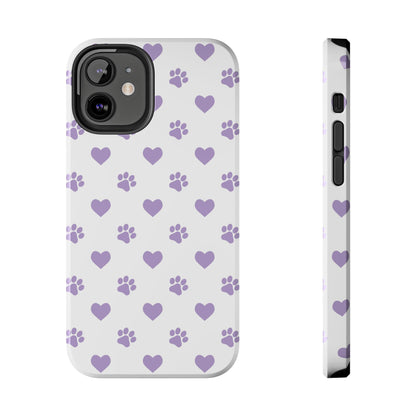 Paw Prints & Hearts – Cute and Durable iPhone Case for Animal Lovers