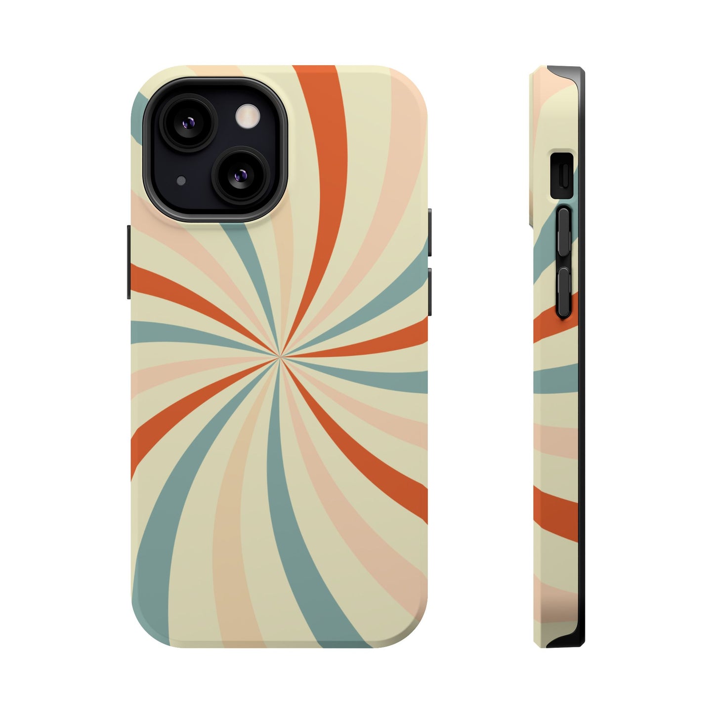 Retro Swirl MagSafe iPhone Case – Durable, Vintage-Inspired Design with Dual-Layer Protection