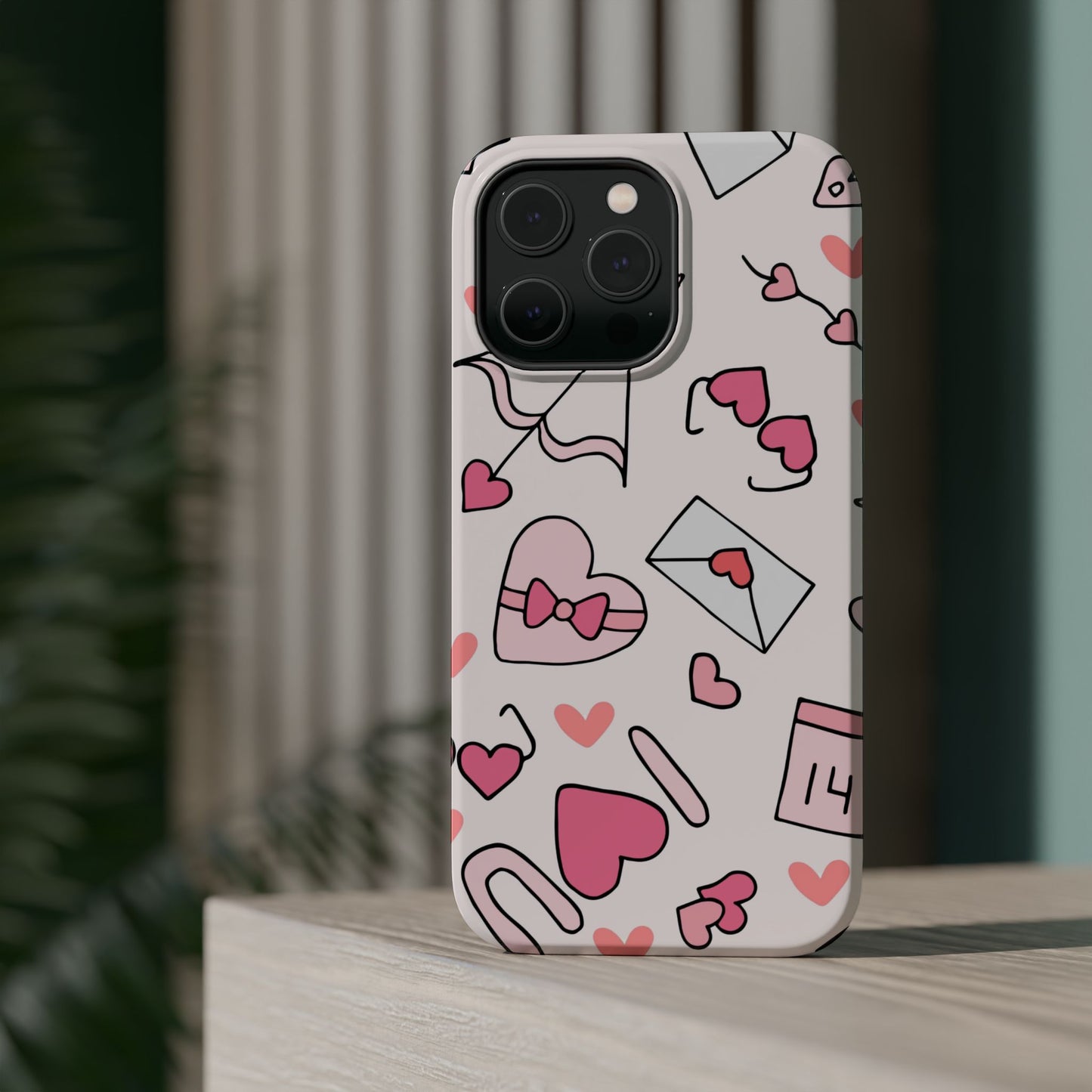 Valentine's Day Scribbles MagSafe iPhone Case