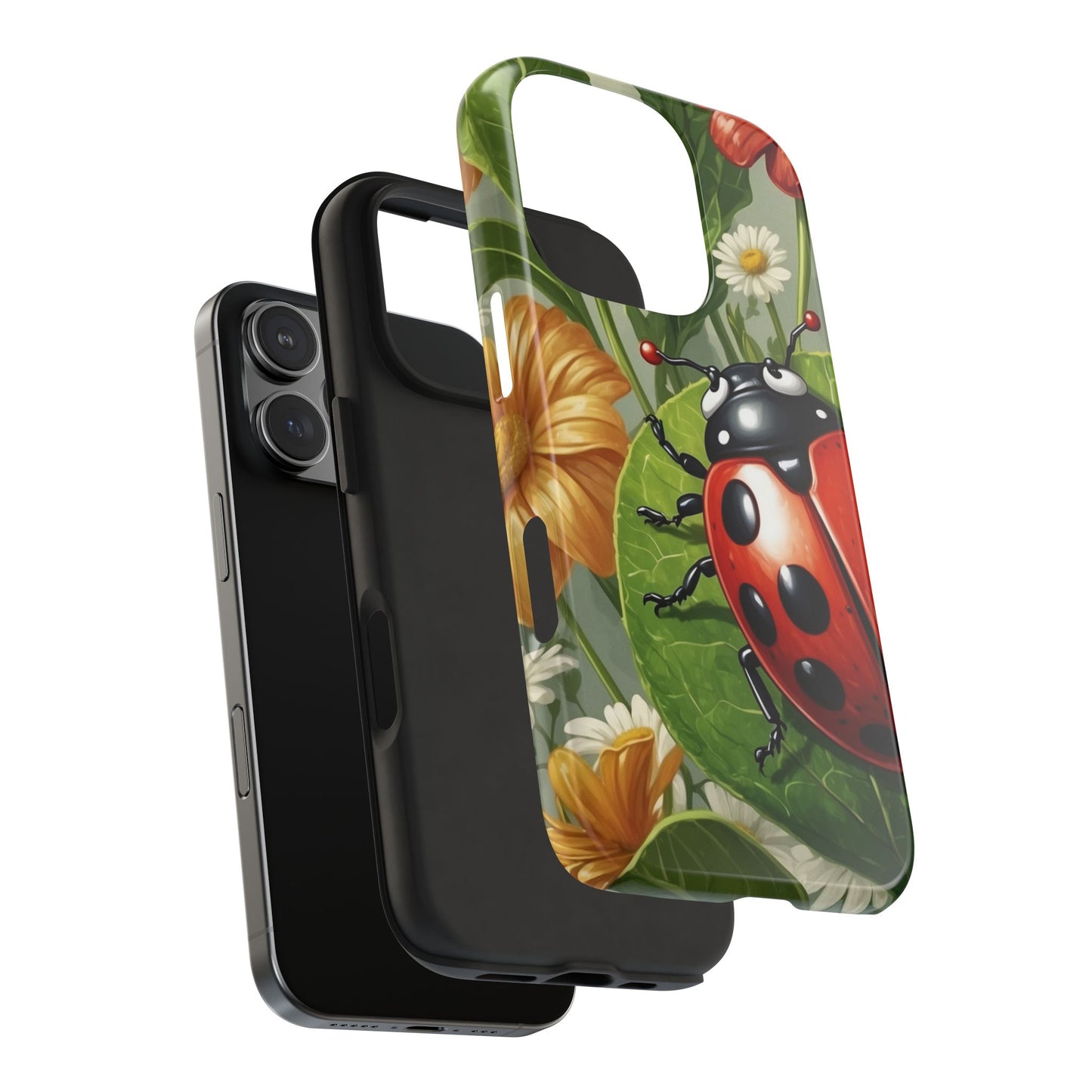 Ladybug Garden iPhone Case – Blooming Floral Art