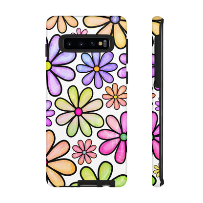 Pastel Daisy Dream Samsung Galaxy Case – Slim Profile, Glossy Finish