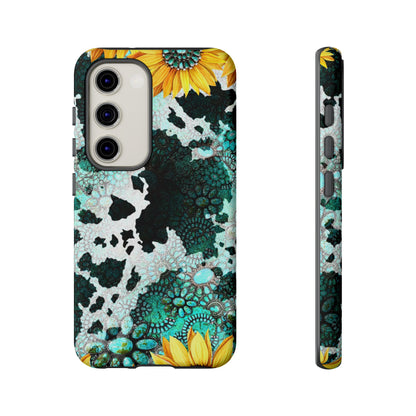 Boho Turquoise Sunflower Lace - Samsung Galaxy Series Case