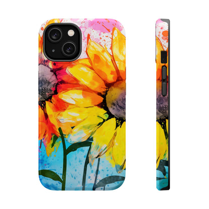 Bold Watercolor Sunflowers - MagSafe iPhone Series Case