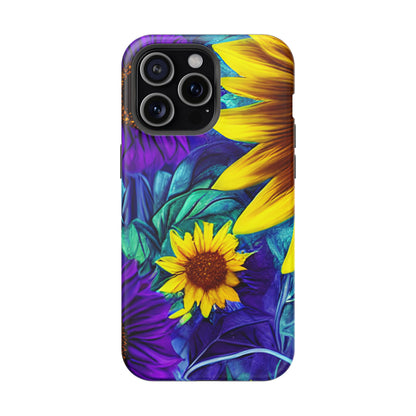 Purple & Gold Sunflower Dream - MagSafe iPhone Series Case