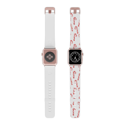 Candy Cane Christmas Pattern Apple Watch Band