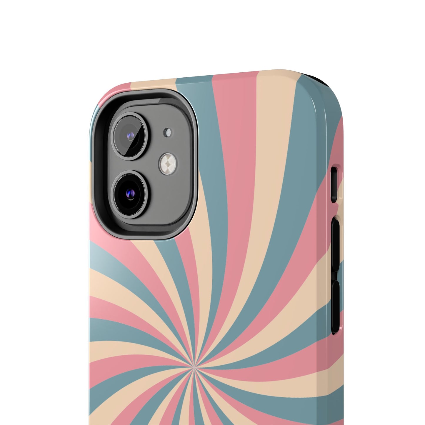 Vintage Pastel Swirl iPhone Case – Dual-Layer Protection with 70s-Inspired Design