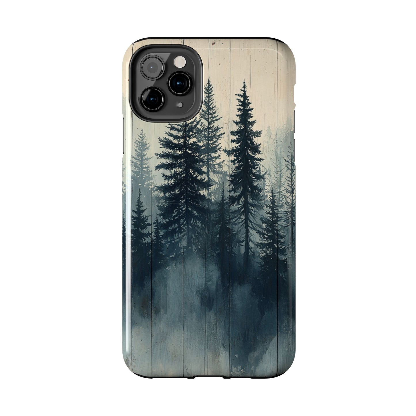 Misty Forest Wood iPhone Case - Nature-Inspired Protective Cover