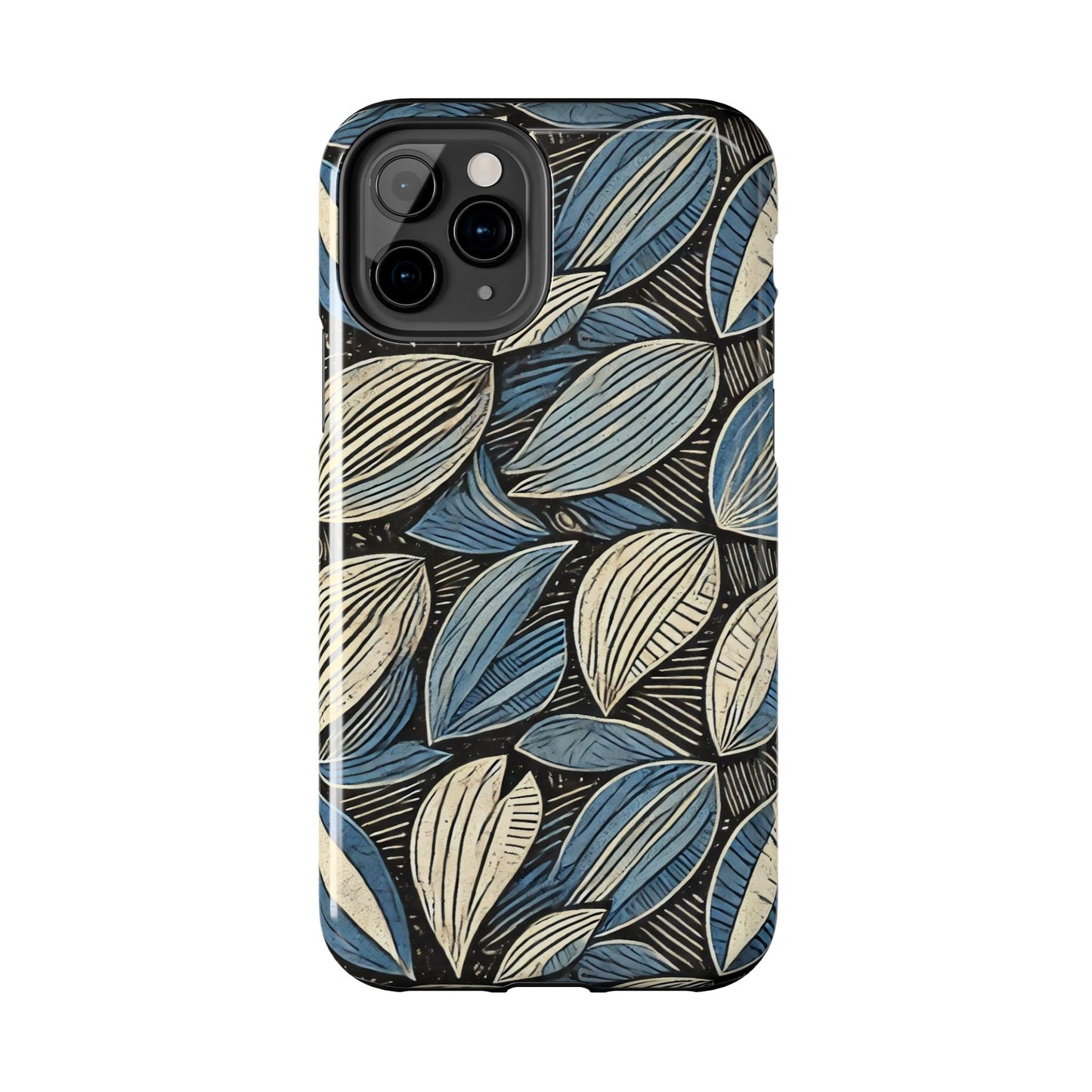 Botanical Leaf Pattern iPhone Case - Nature-Inspired Protective Cover