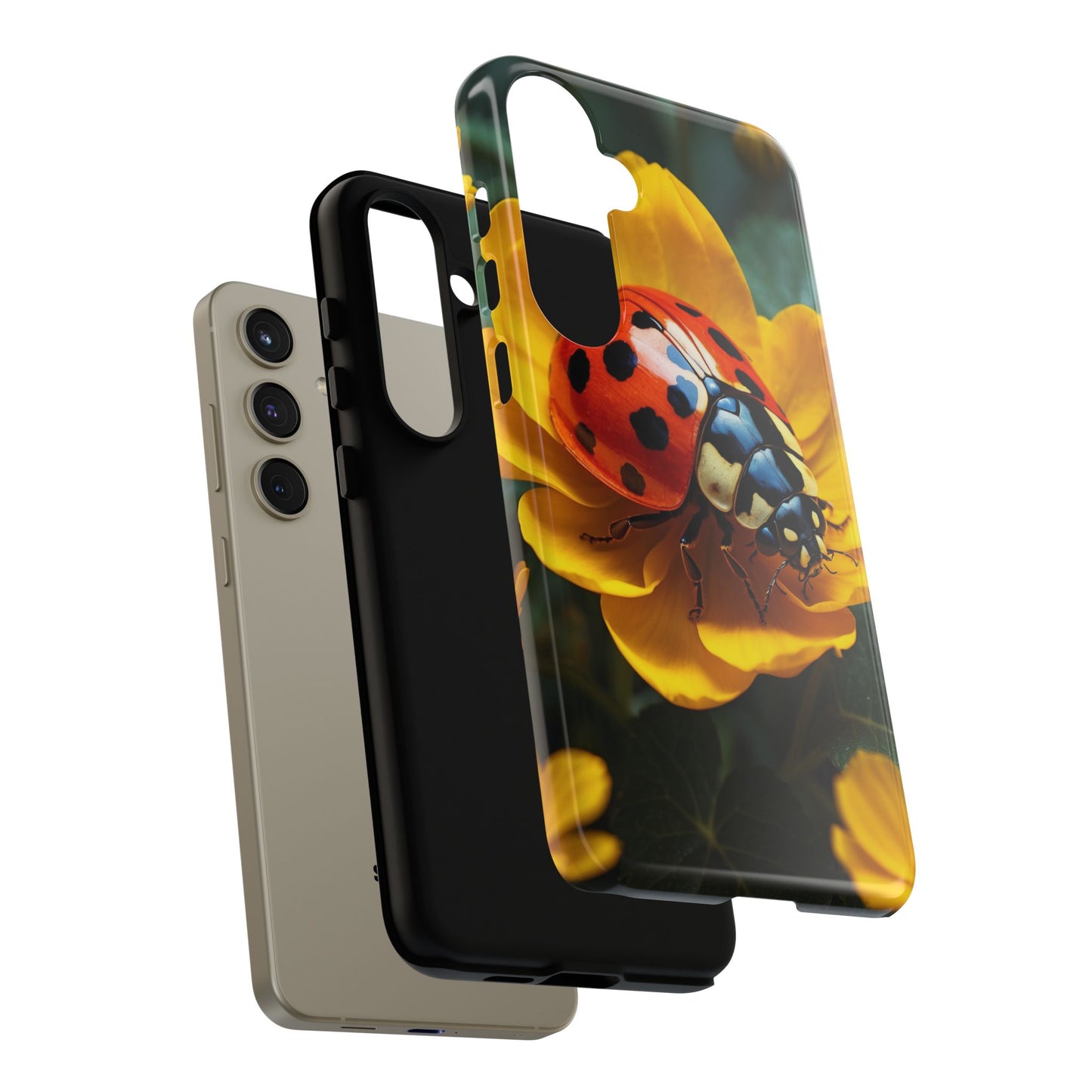 Golden Blooms & Ladybug Charm - Samsung Galaxy Case