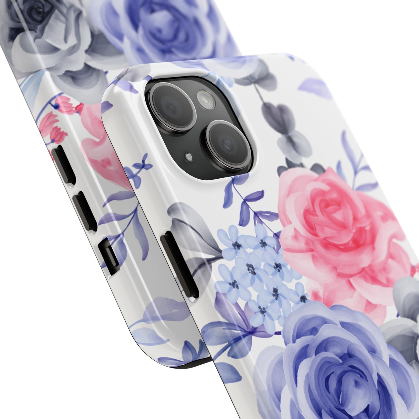 Elegant Blue Floral Watercolor Design – iPhone Case