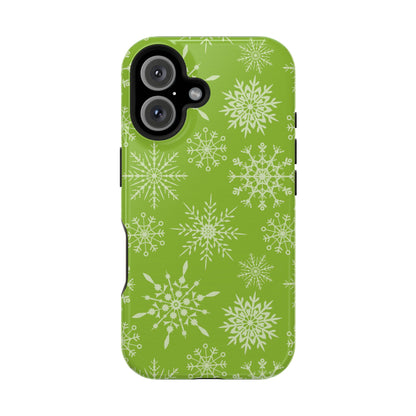 Green Snowflake Pattern – MagSafe iPhone Series Case