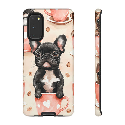 French Bulldog in Coffee Cup  Samsung Galaxy  Case – Cute Dog Art, Shockproof & Slim Design