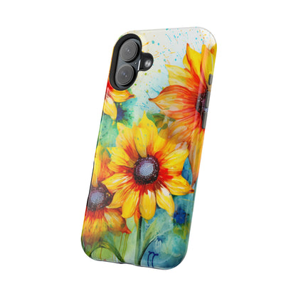 Watercolor Sunflower Splash - MagSafe iPhone Series Case