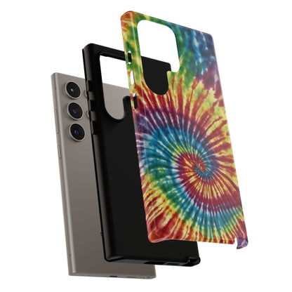 Colorful Retro Tie-Dye Samsung Galaxy Case – Spiral Rainbow Design