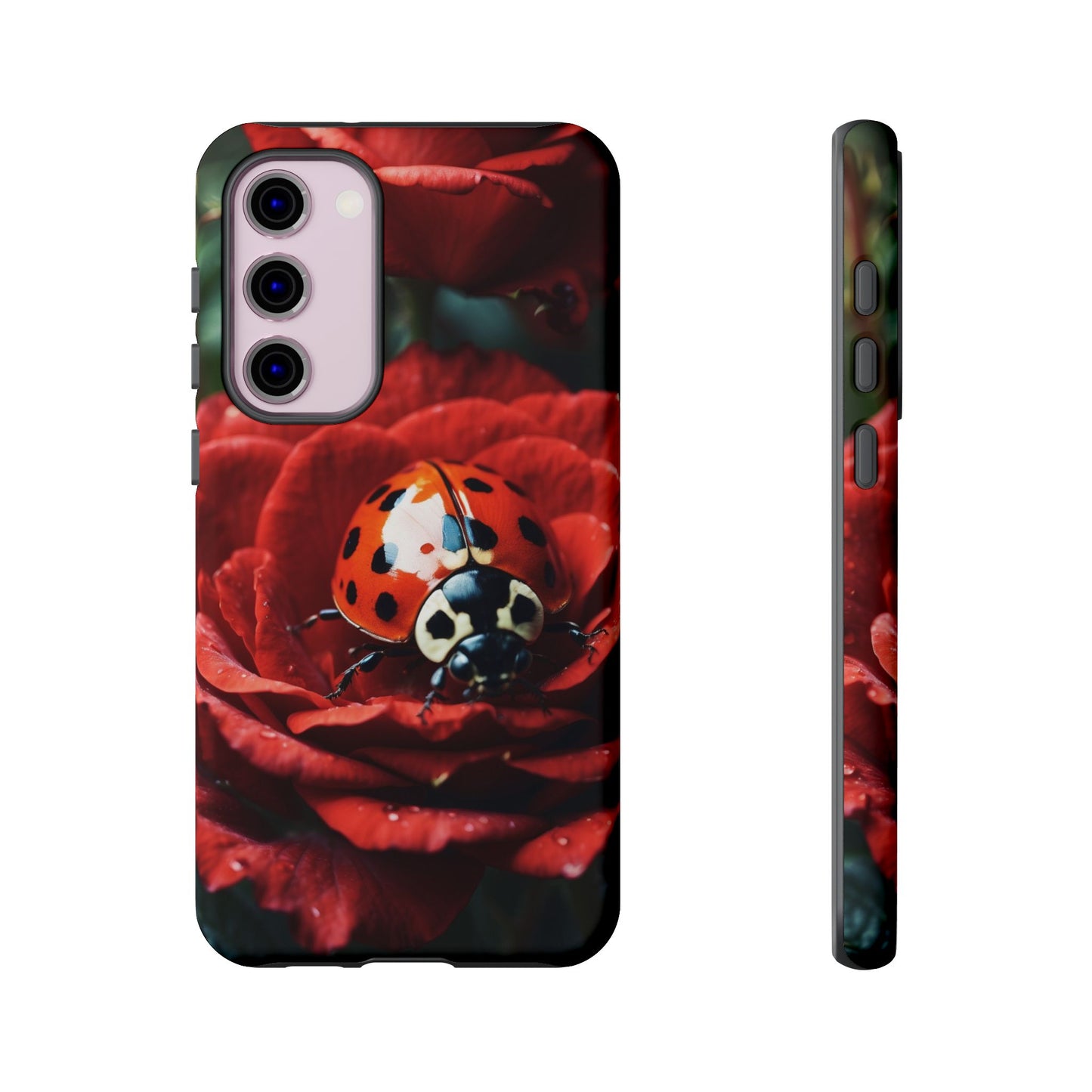 Elegant Rose & Ladybug Charm - Samsung Galaxy Case