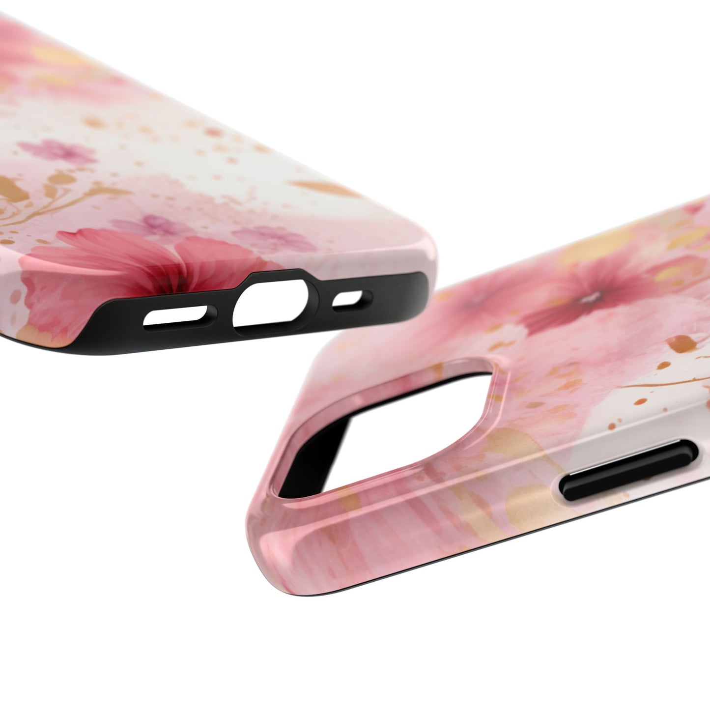 Blush Pink Floral Butterfly - iPhone Case