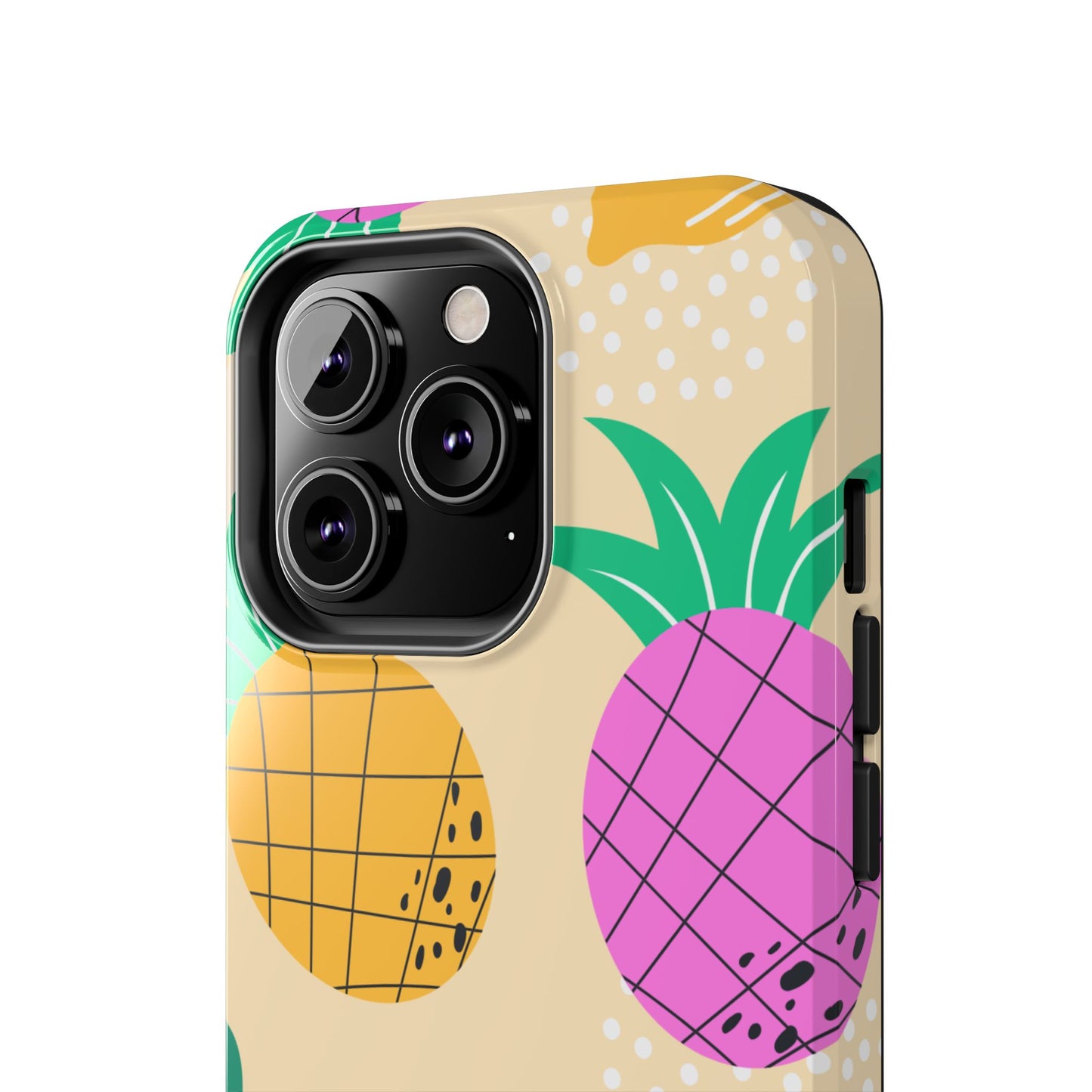 Tropical Pop iPhone Case – Fun Pineapple & Lemon Design with Vibrant Summery Colors