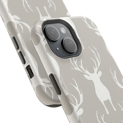 Minimalist Deer Silhouette MagSafe Pattern – iPhone Series Case