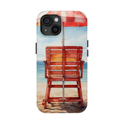 Beachfront Sunset Lounge iPhone Case – Rearview Edition