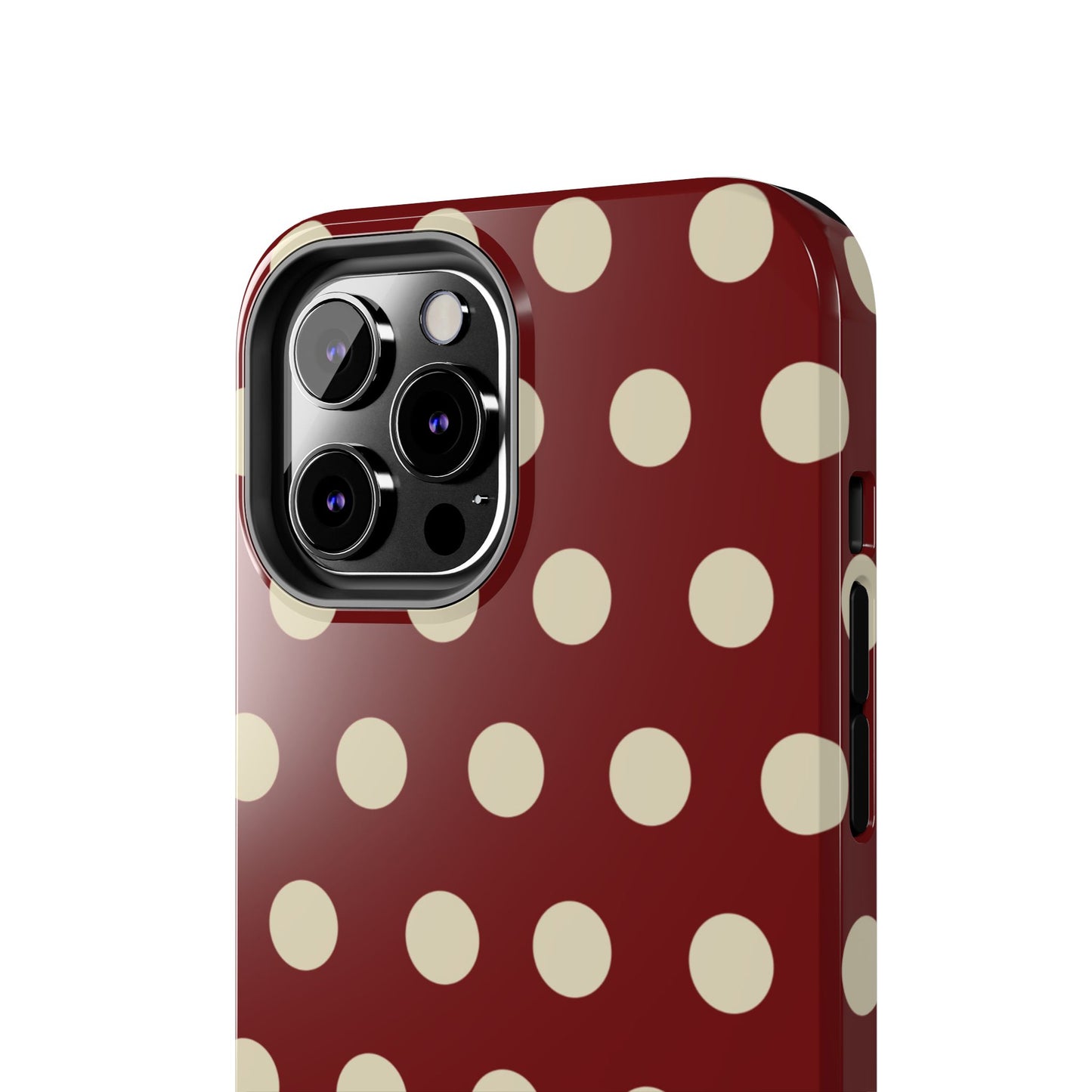 Classic Red & Cream Polka Dots - iPhone Case