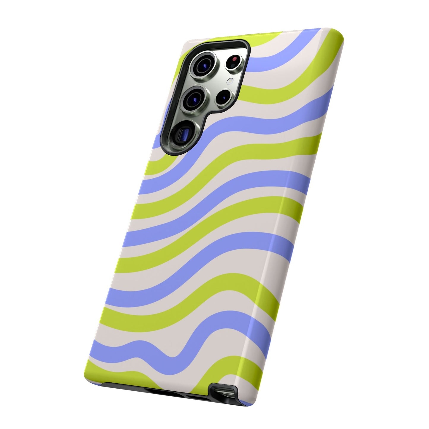 Neon Wave Samsung Galaxy Case – Bold Dual-Layer Protection with 70s-Inspired Vibe