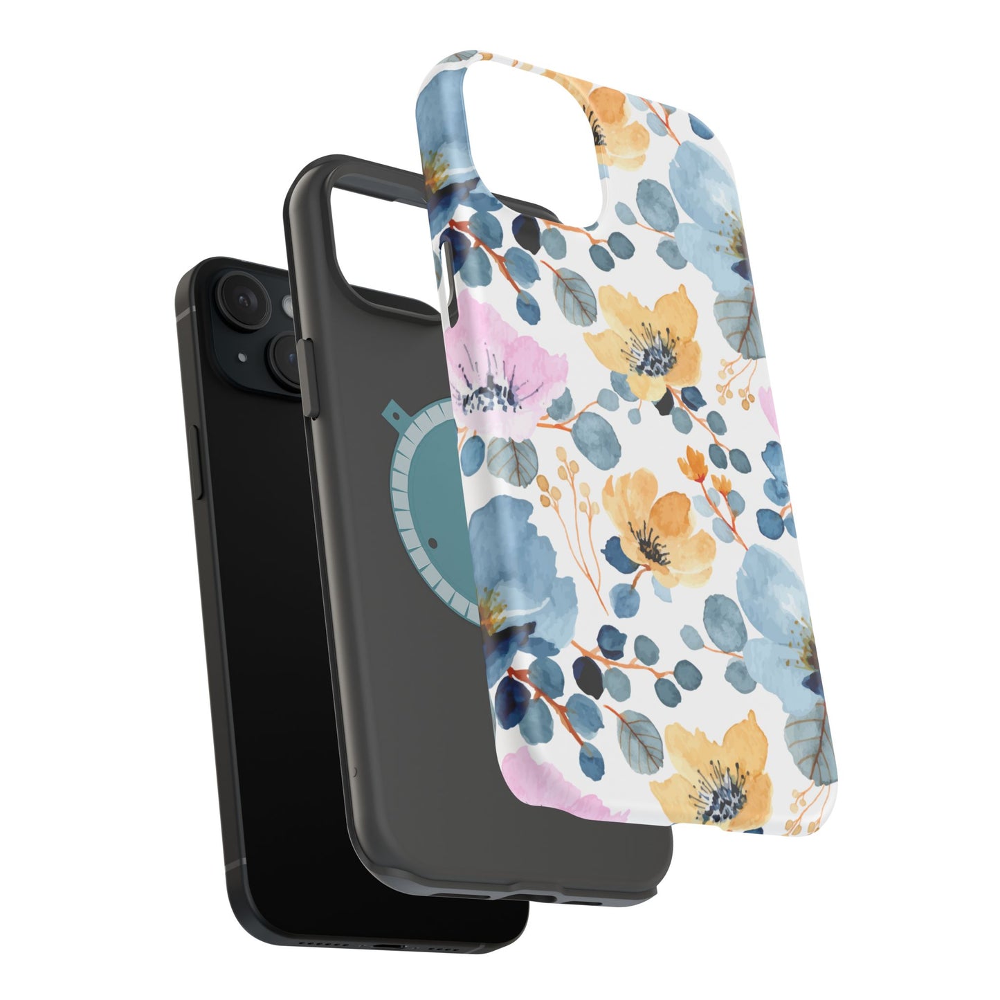 Spring Radiance – MagSafe Case with Vibrant Watercolor Floral Design