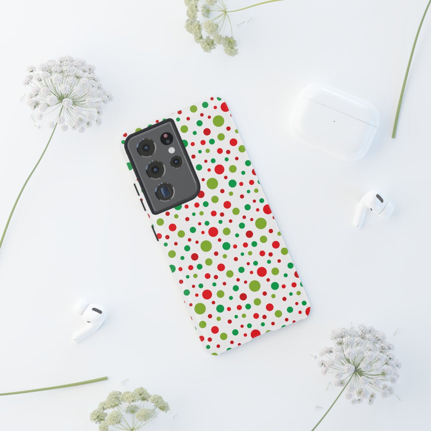 Red & Green Christmas Polka Dots – Samsung Galaxy Case