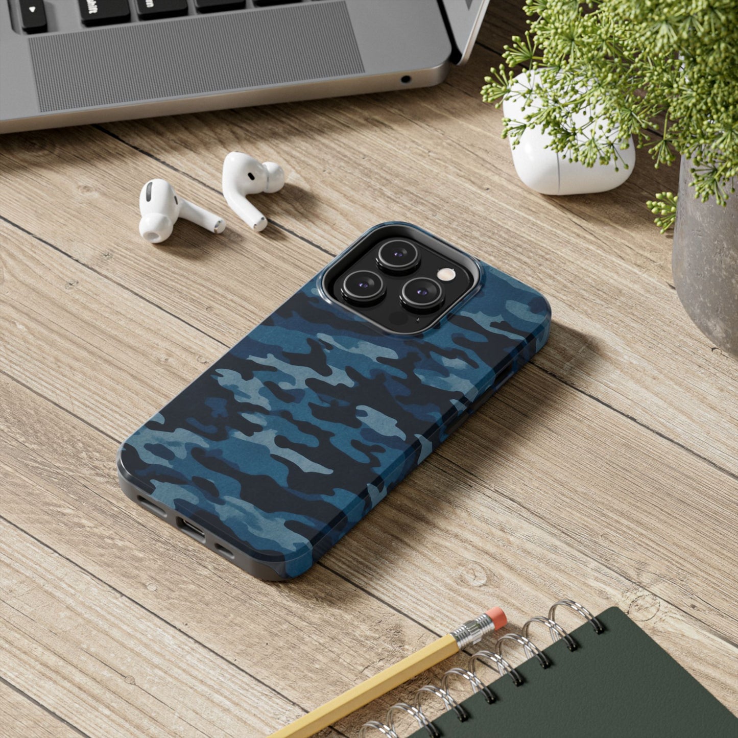 Dark Blue Camouflage – Stylish and Durable iPhone Case for Everyday Use