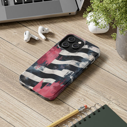 Blood Zebra iPhone Case – Bold Red & Black Pattern