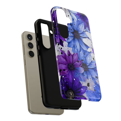 Vibrant Purple & Blue Floral Splash - Samsung Galaxy Series Case