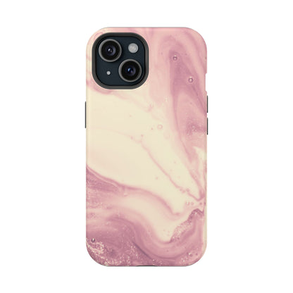 Blush Marble Glow – MagSafe Case with Pink & Rose Gold Marble Design