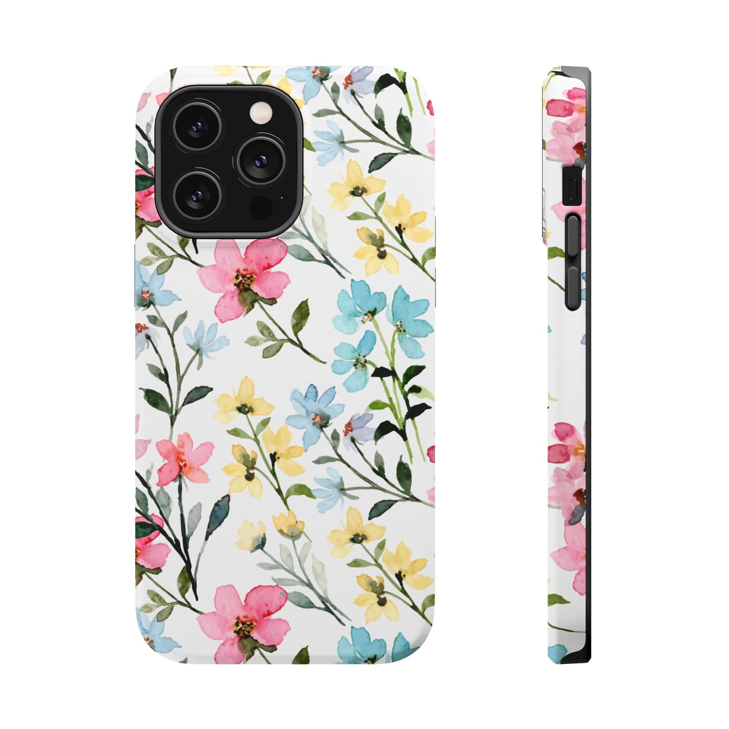 Watercolor Floral Bliss – MagSafe Case with Pastel Flower Design