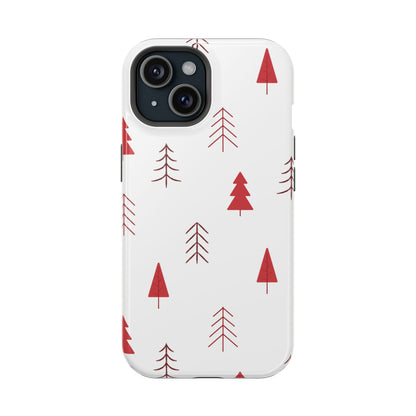 Scandi Red Pine Trees - MagSafe iPhone Series Case